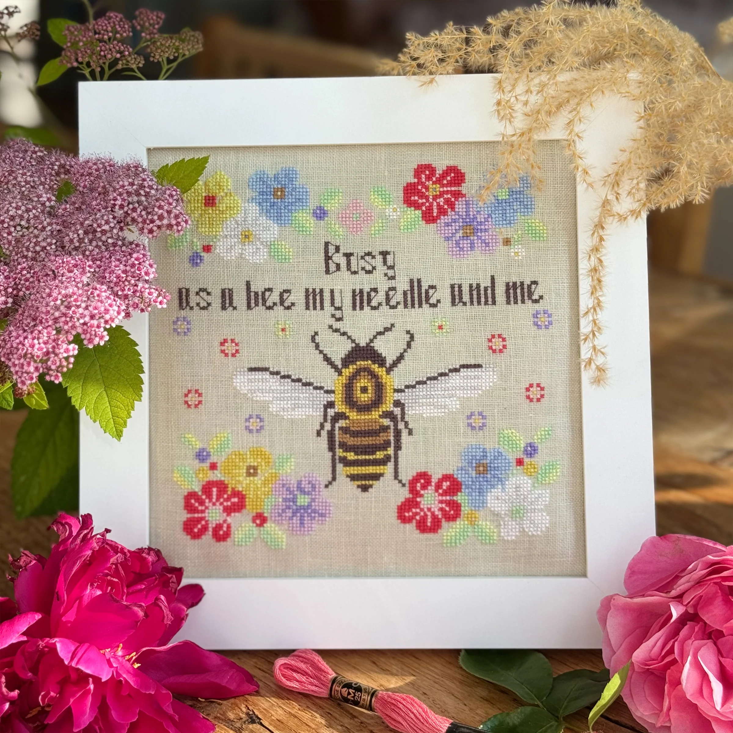 Busy as a Bee Cross Stitch Pattern - PDF Download - July 2025